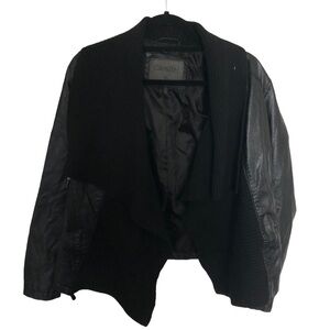 Cavalini Letaher jacket sweater open front long sleeve